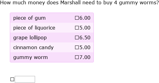IXL - Price lists with multiplication (Class IV maths practice)
