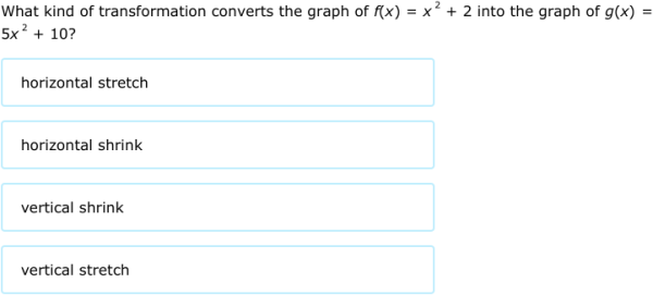 IXL - Describe function transformations (Class XII maths practice)