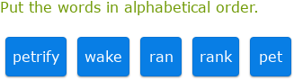 IXL - Alphabetical order (Class VI English practice)