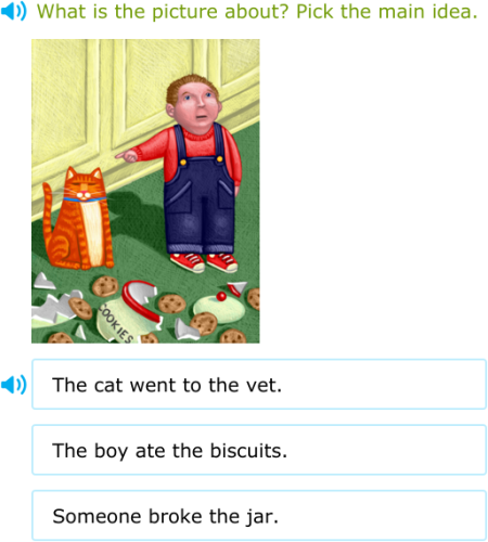 IXL - What is the picture about? (Class I English practice)