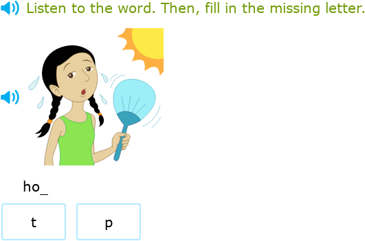 IXL - Complete the short o word (Upper kindergarten English practice)